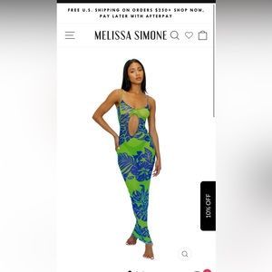 Melissa Simone Green & Blue Mesh Dress